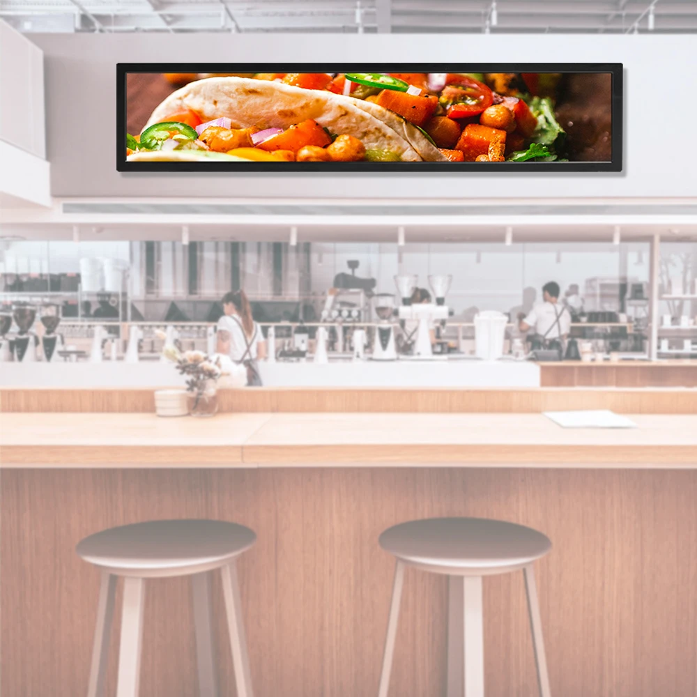47.1inch smart  shelf bar screen advertising display digital signage shelf edge smart retail shelves