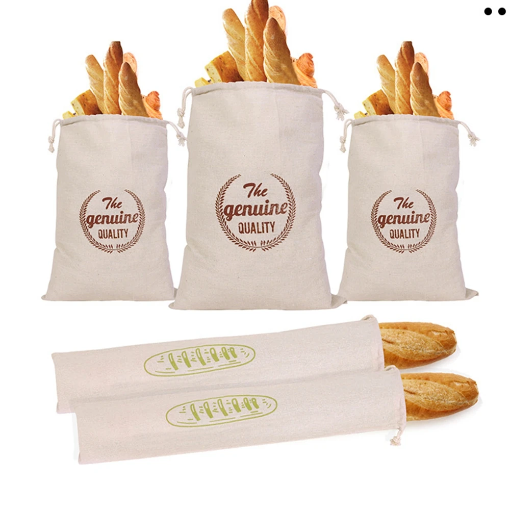 Eco friendly rpet organic cotton bread bags Wholesale food packaging RPET bread bag