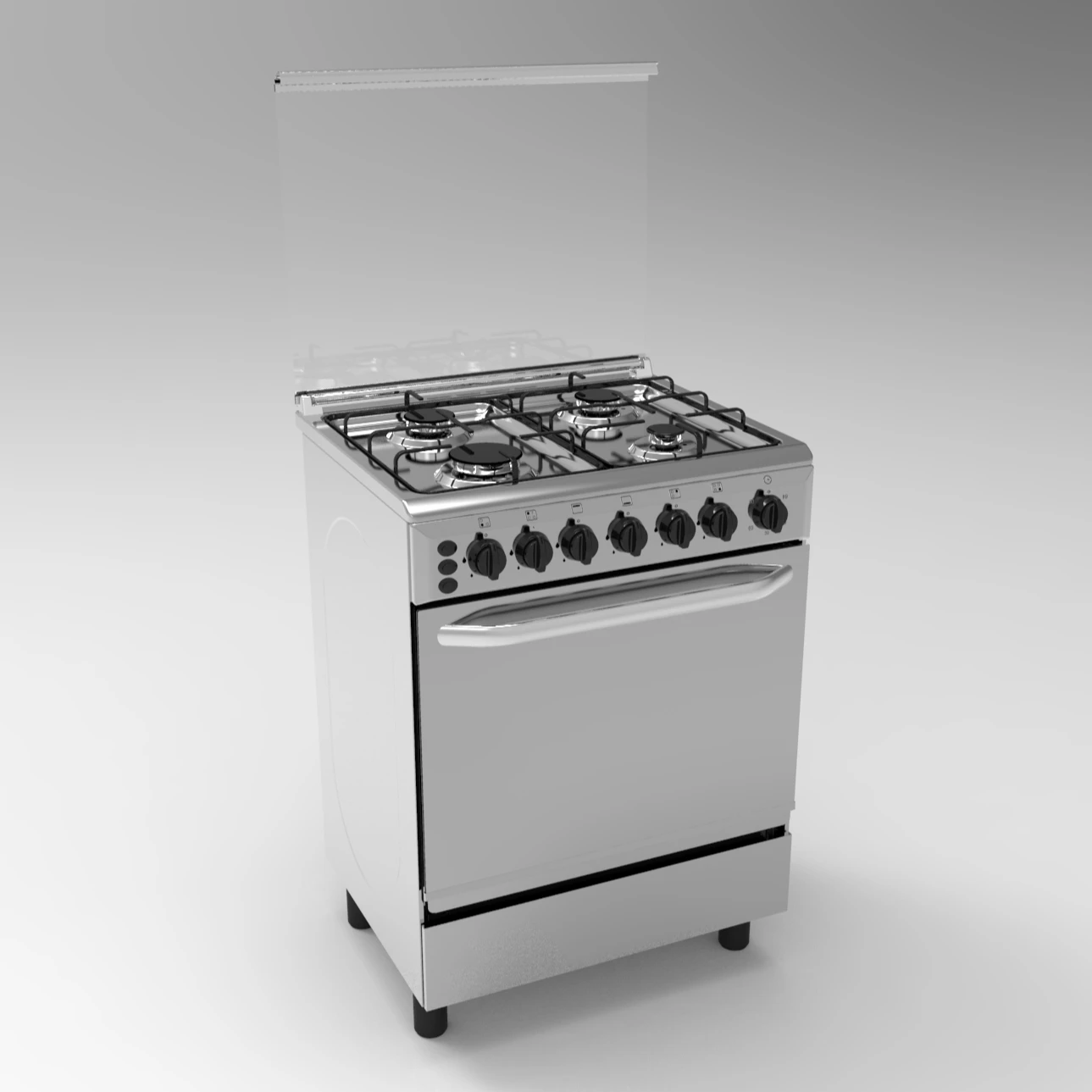 multifunction high efficient toaster oven and gas stove with four burner 500mm 20inch in Pakistan