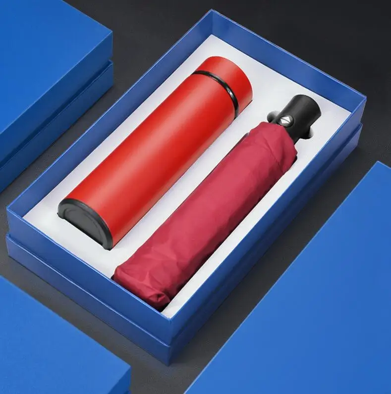 Корпоративный подарочный набор роскошный подарок рекламные товары ноутбук с зонтиком флэш-динамиком