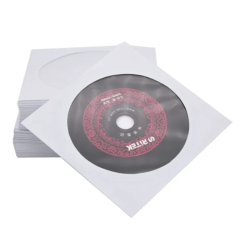 Whole Sale 80gsm  CD Paper Sleeves With Clear Window