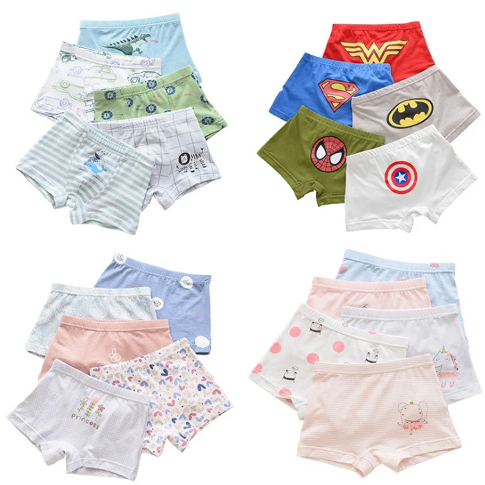 
Spring, summer, autumn and winter baby boy pure cotton underwear shorts kids girls underwear shorts wholesale a pack of five 