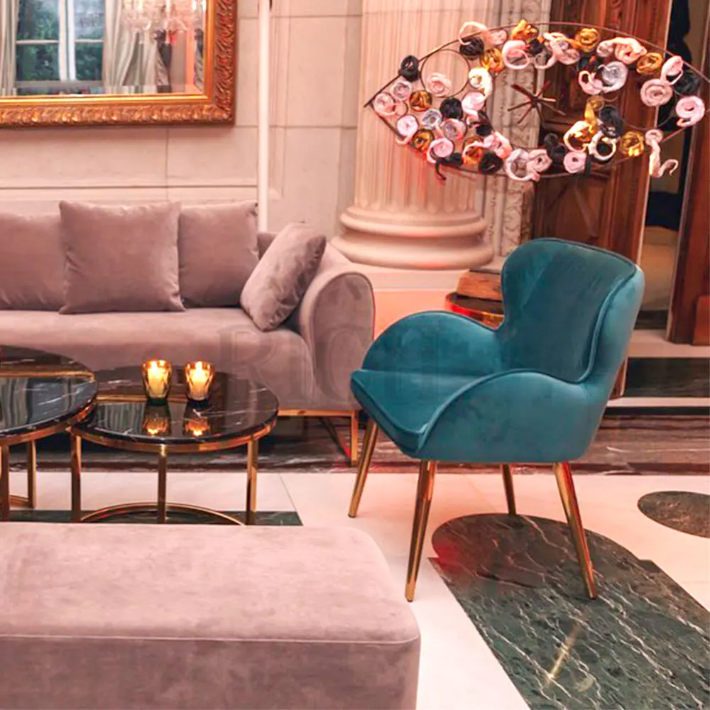 Стулья и столы для мероприятий в отеле, современная мебель для ресторана, ножки с золотым покрытием, кресло с зеленым бархатным покрытием, обеденный стул