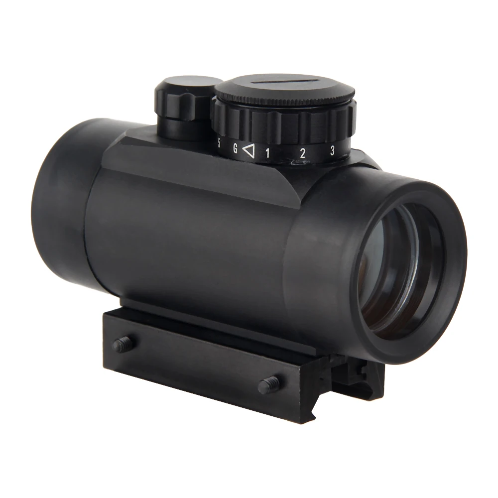 LUGER Red Green Dot Sight 1X40 Plastic Body Red Dot Sight Red Green Color 5 Bright Level Fit For 11mm/20mm