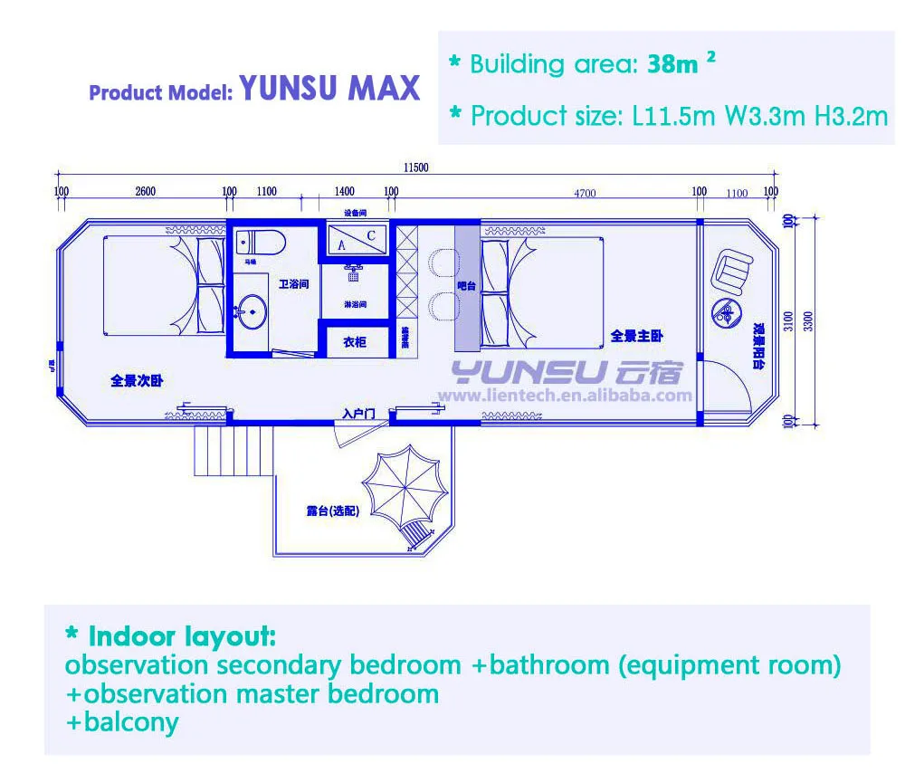 2023 New Mobile Homes Casa Pequea Tinyhouse Prefabricated House 3 Bedrooms And Living Room Yunsu Capsule House