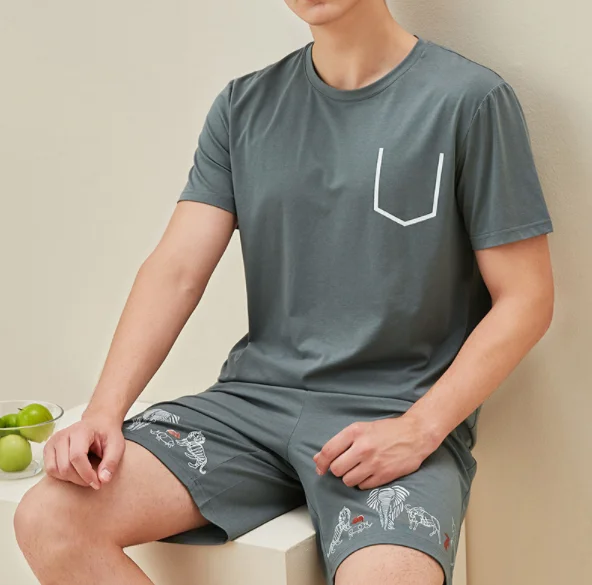 
Leesourcing-Eco friendly mens bamboo pajamas organic bamboo sleepwear pajama set wholesale 
