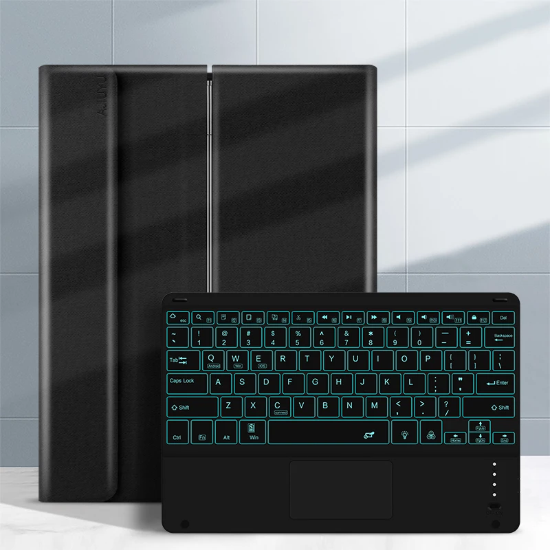 AJIUYU Detachable BT Keyboard Case for Samsung Galaxy Tab S7 Plus 12.4 inch SM T970 T975 Tablet Protective cover Smart Case