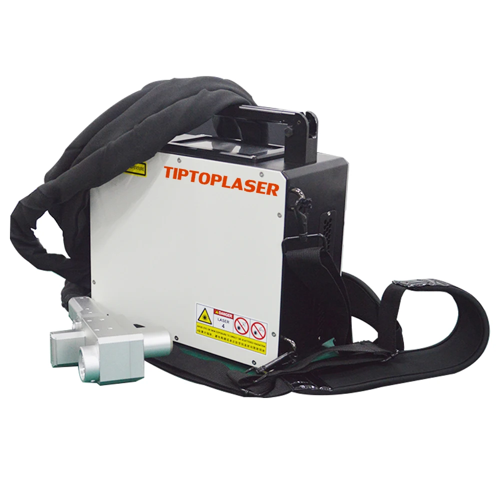 Backpack Portable rust paint graffiti removal light gun small size with low price pulse laser cleaning machine
