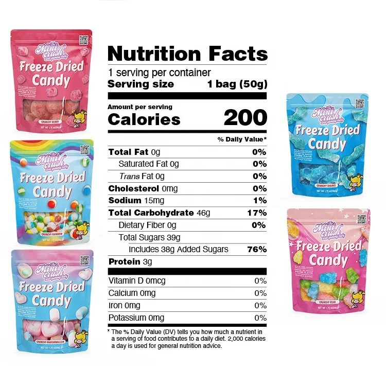 Christmas Freeze-Dried Gummy Bears Candy for Holiday Celebrations