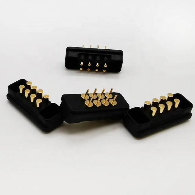 8 pin new custom spring loaded contact smd battery pin  solder connector probe adapter pogo pin