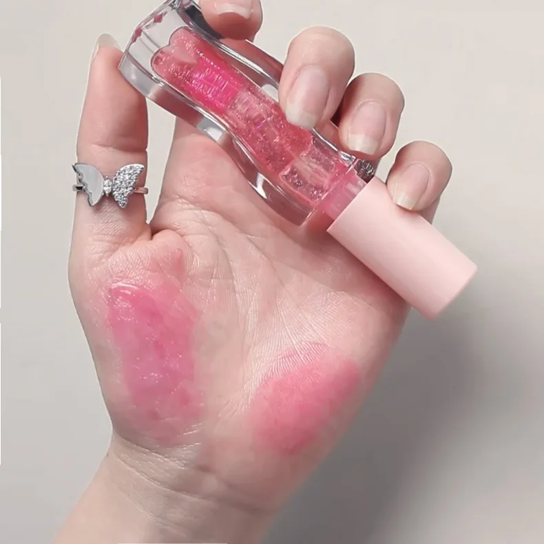 Vegan Fruit Flavor Lipgloss Lip Gloss Private Label Moisturizing Strawberry Clear Pink Watermelon Lip Plumping Oil