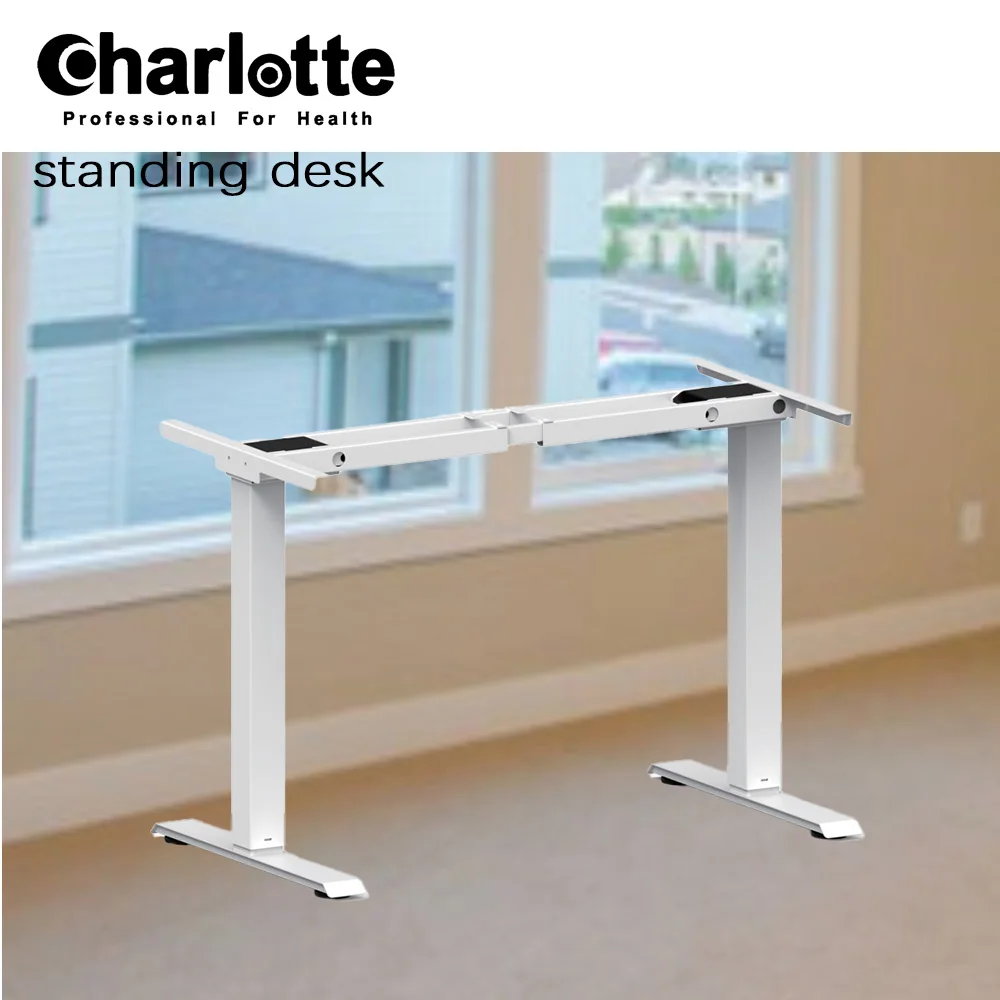 Modern Metal Adjustable Stand Desk Foldable Extendable Office Furniture for Home School Hotel or Villa Durable Iron & Steel