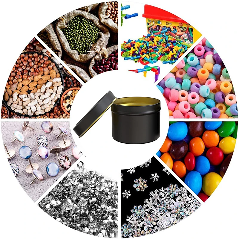 Gold Silver Empty Tin Jar Aluminum Candle Jars With Lid Metal Cream Jars Gift Packaging Storage Bottle Container