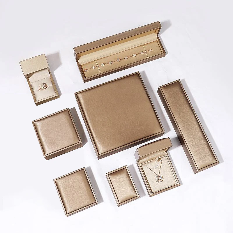 custom jewelry box leather jewelry gift box with logo luxury wedding jewellery box packaging for ring earring pendant bangle
