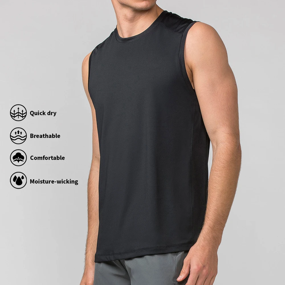 Manufacture custom logo high quality sleeveless vest streetwear blank gym top heavy weight fitness workout men gym wear