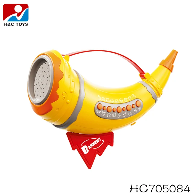 Funny play animal calls sound amplifier for kids plastic musical horn educational baby trumpet toy