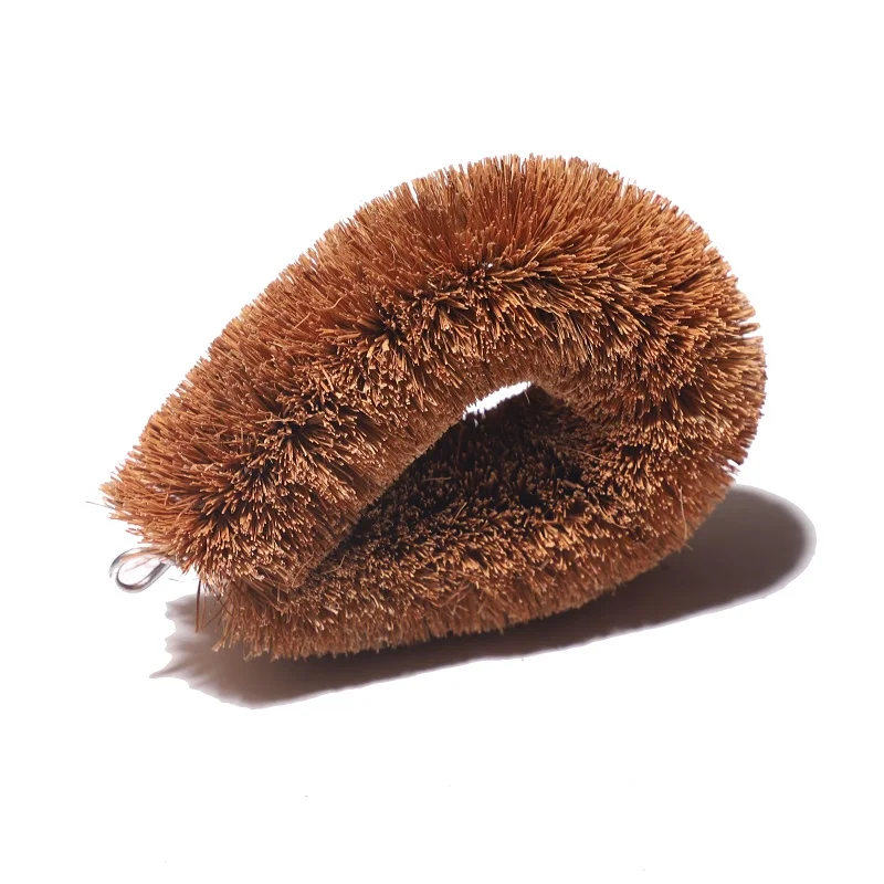 Vegetable Brushes - Natural Coconut Fiber Scrubber Ideal for Fruits Veggies Cast Iron Cleaning and Household use with Wire