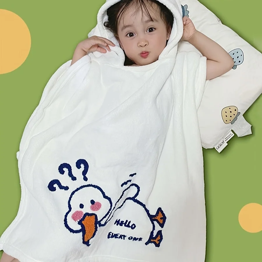 Good quality soft baby towel wholesale cotton kids poncho beach towel with hooded