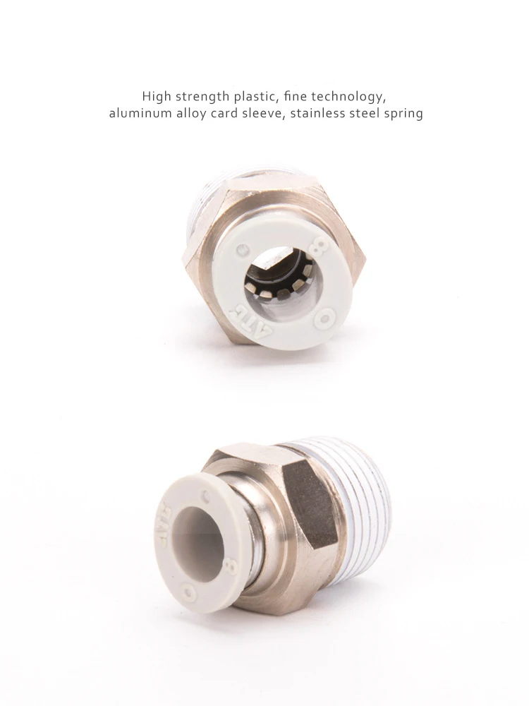 Pneumatic Fittings PC4-01 PC4-M5 PC4-M6 Bore 4mm For 4mm PTFE Tube Connector Coupler quick Pneumatic Connector