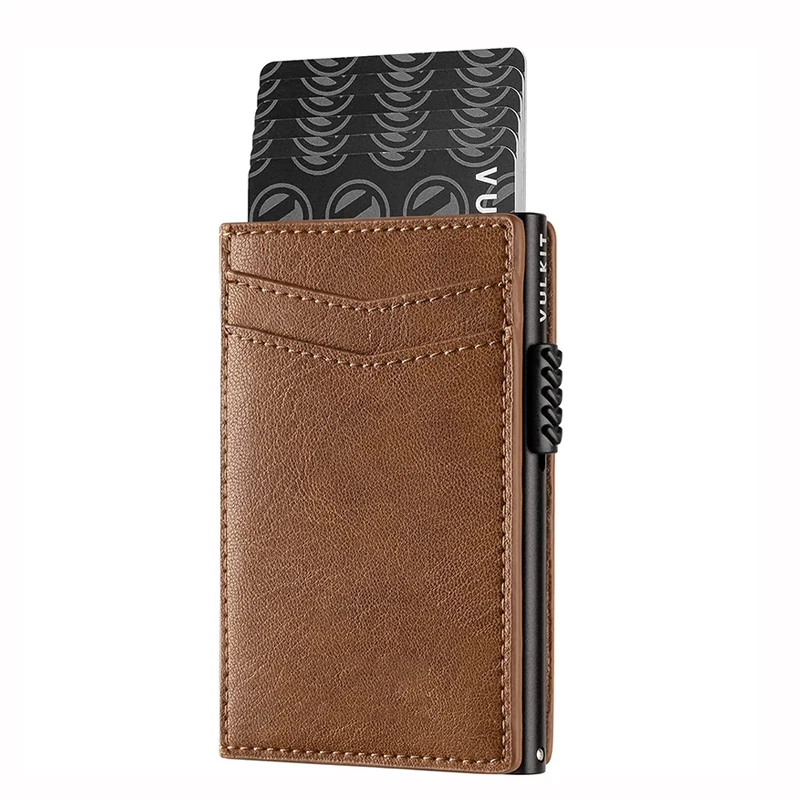 Mag Safe Genuine Leather a7 Binder Slim Small Gents Wallet Card Holder For Men