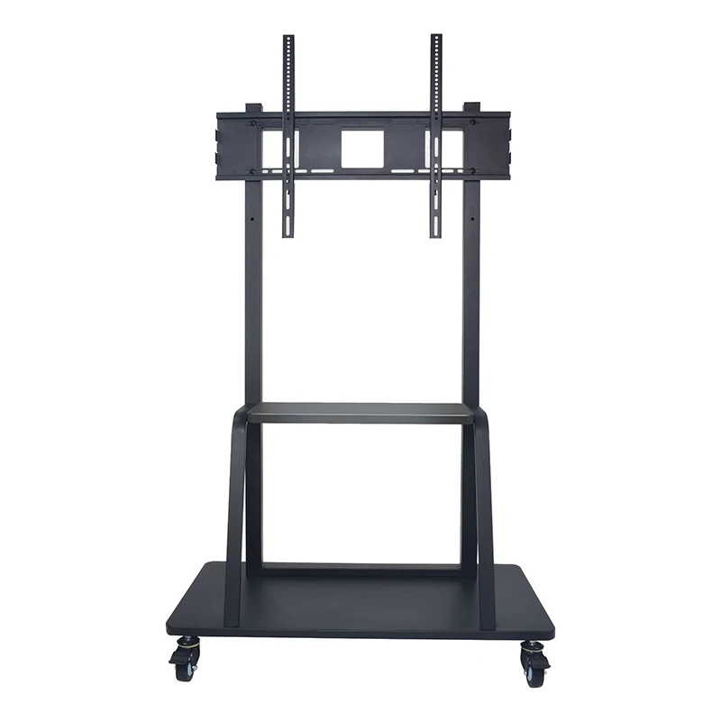 Height Adjustable TV Stand Mobile TV Lift Trolley With Wheels For Office Rolling TV Stand