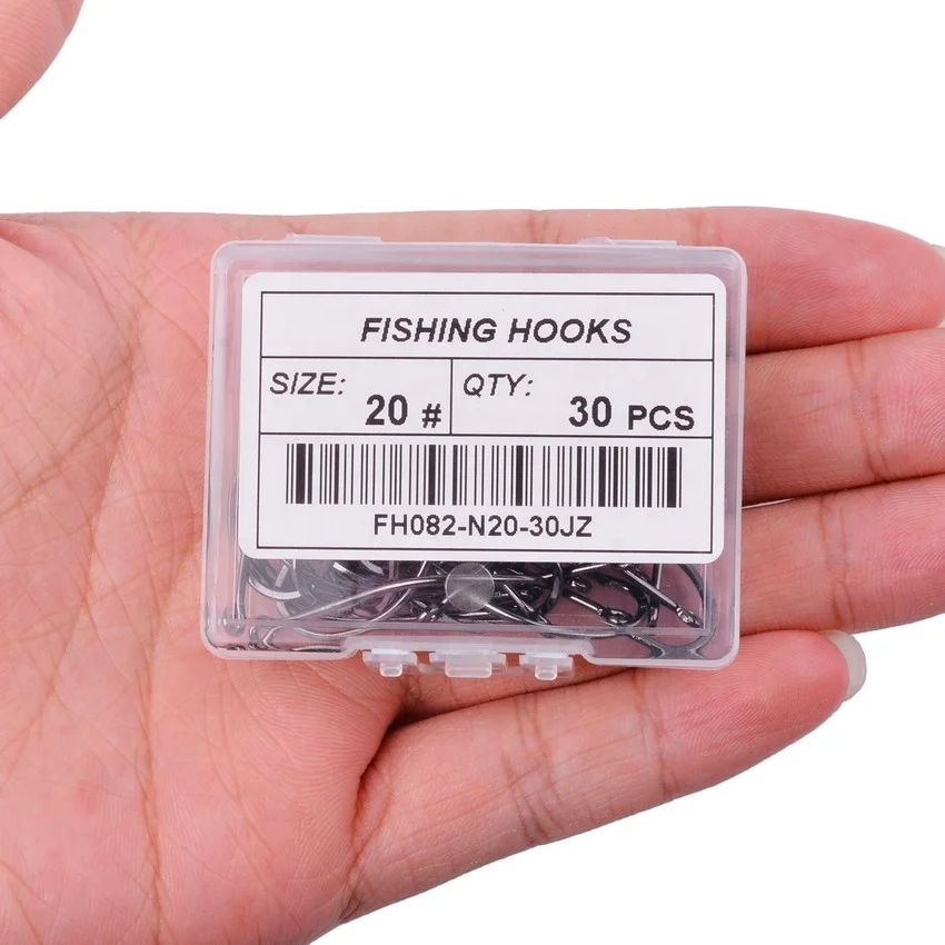 50pcs 10pcs Coating High Carbon Stainless Steel Barbed Carp Fishing Hooks Pack with Retail Original Box Fishing Hook Tackle