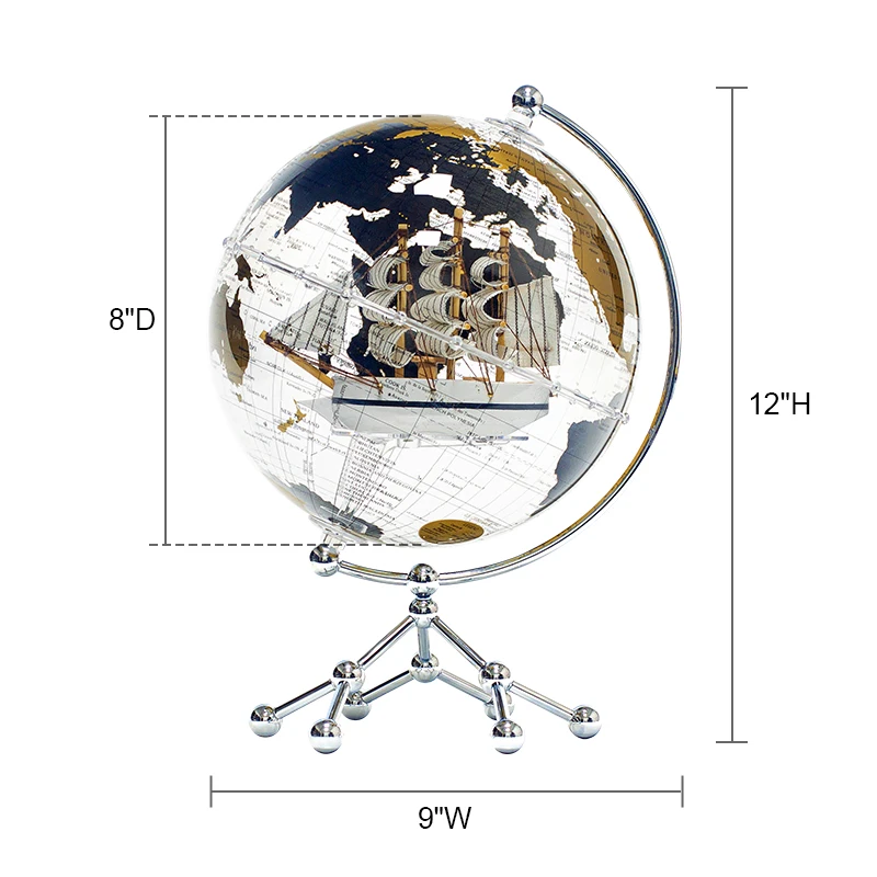 Wellfun Decorative For Schools Colorful Rotating Terrestre Ornamental Large Novelty Gifts Globe Earth Globe Decor Globe