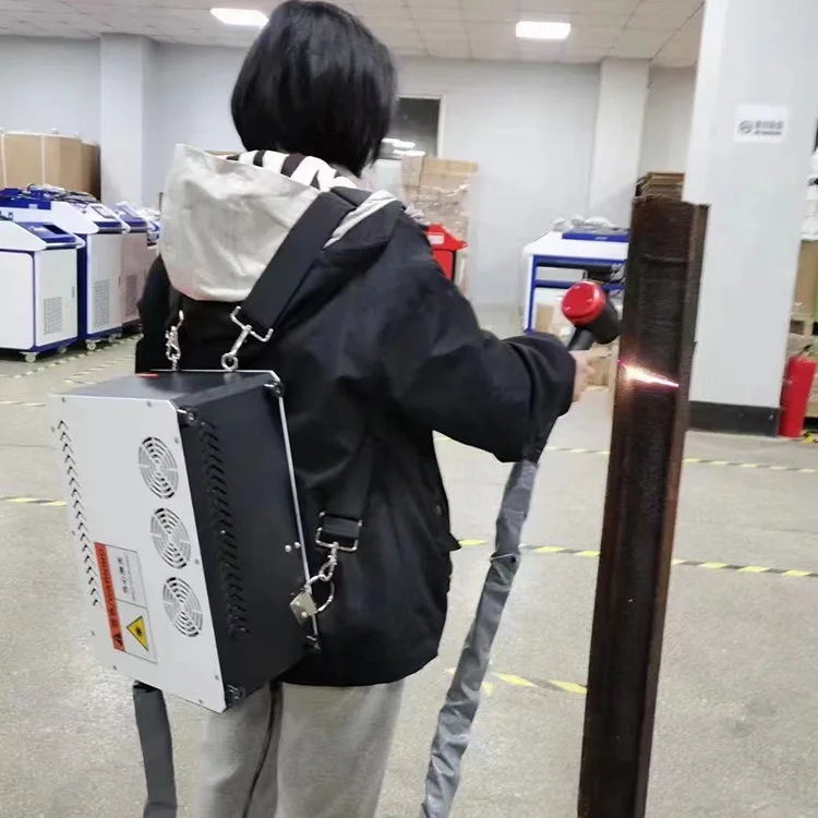 Высококачественная 100 Вт 200 непрерывная портативная и Импульсная Лазерная Чистящая машина для удаления плесени металлическая Поверхностная краска