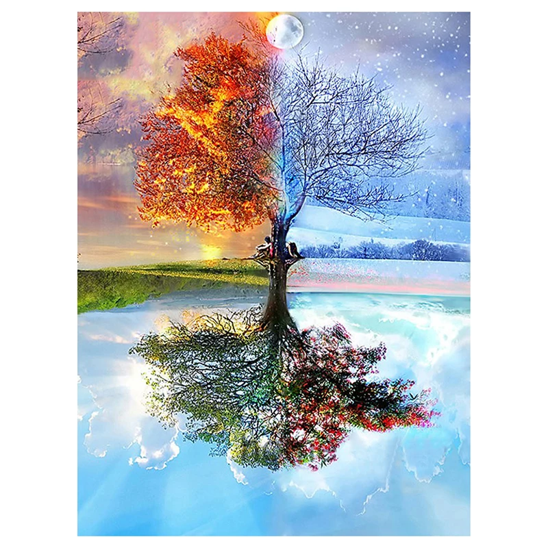 
5D DIY Diamond Painting Full Square Or Round Drill Starry Sky 30 * 40CM For 3D Wall Art Canvas Pictures Home Decor 
