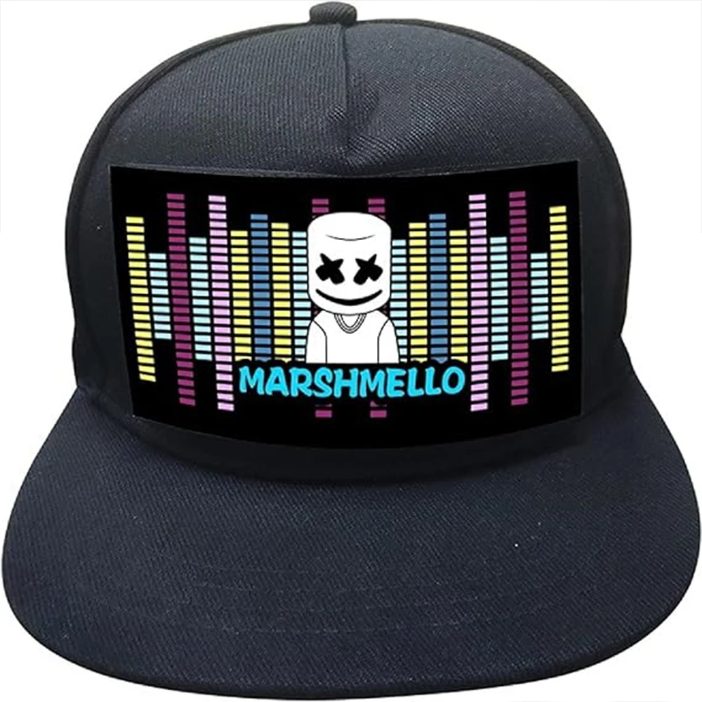 Led Lighting Rave Flashing Light Up EL Hat Sports Travel Sun Magic Smart App Control Fashion Display Screen Luminous Party Hats