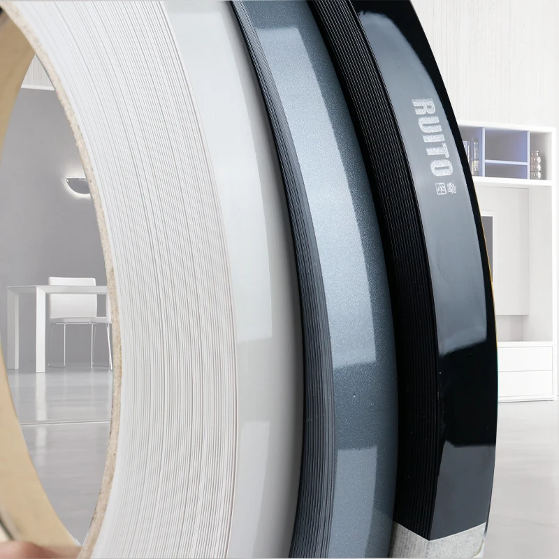 Shuoshun furniture plastic co-extrusion PVC plastic profile edging strip banding for office table desk