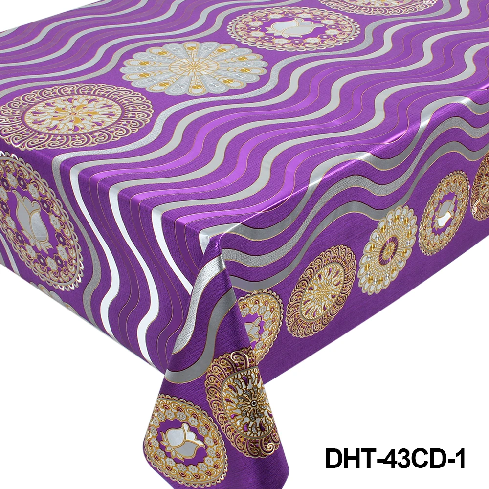 Polyester Backing PVC Embossed Oilcloth Tablecloth