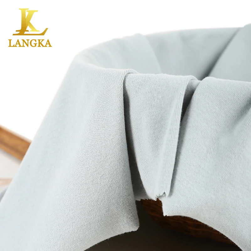 Langka medium weight multiple color 92 cotton 8 spandex lycra 1x1 rib knit fabric