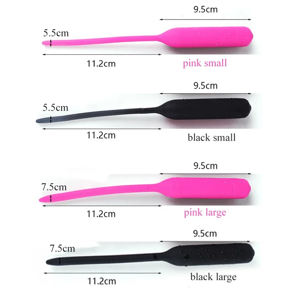 Urethral Plug Urine Blocking Mini Urethral Vibrator Urethral Masturbation Device Prostate Massage Silica Gel Vibrator Man