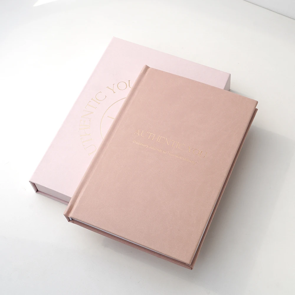 Wholesale Custom Printing Hardcover Planner PU Leather Manifest Authentic Journal Notebook With Gift Box