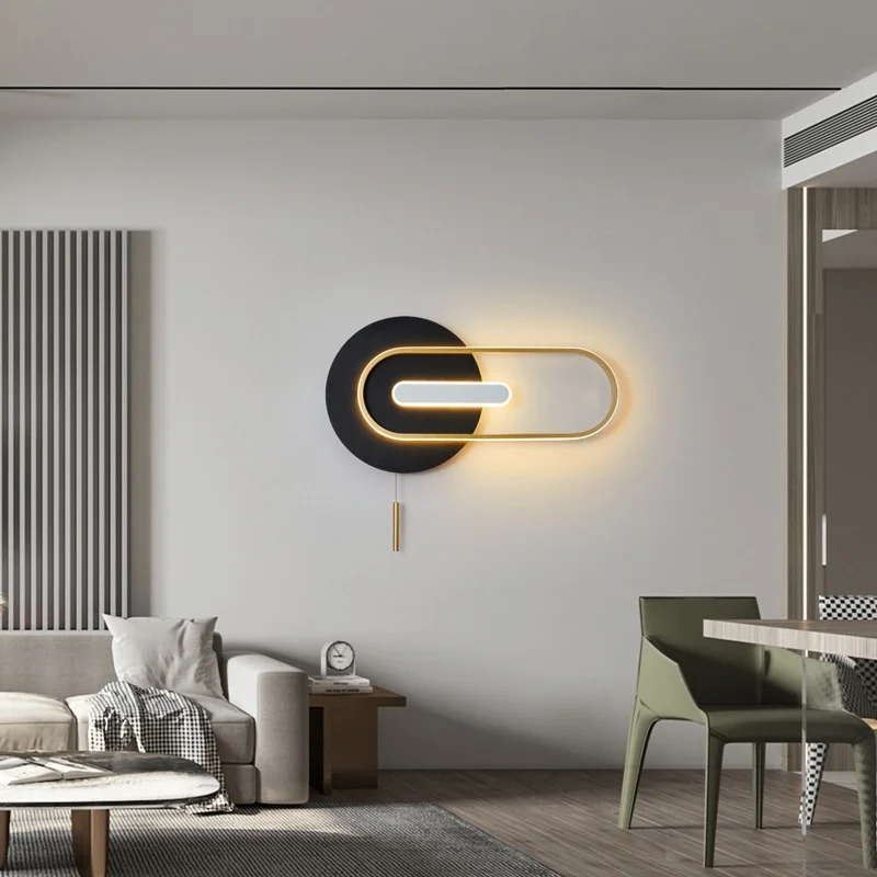 Wall light cable switch Nordic simple modern Danish designer creative living room aisle wall light background wall light