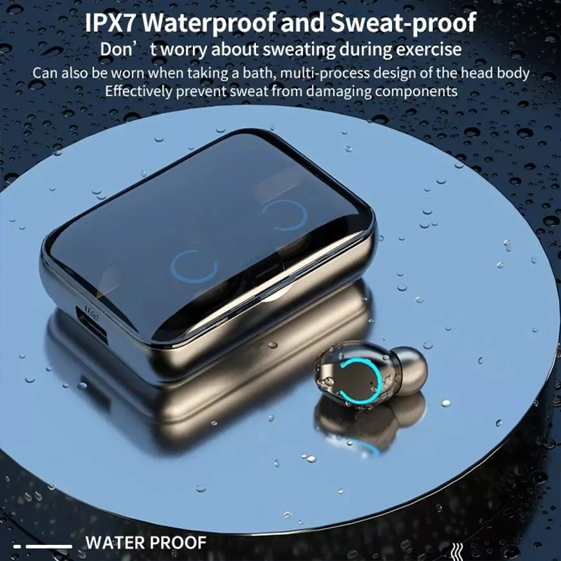 Music Sports TWS Earbuds F9-47 Smartphone Wireless In-Ear Gaming Headset Waterproof Earbuds with Power Bank