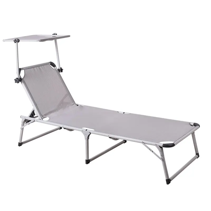 
 New arrival folding single bed folding camp cot with sun visor  