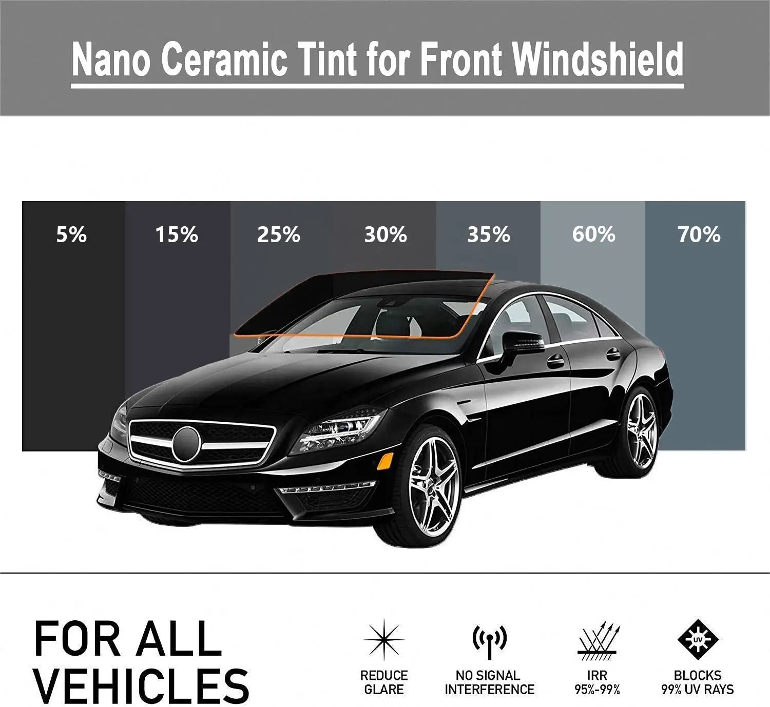 2022 hot sales car window film  IRR99% HD60100 50100 35100 15100 05100 solar tint