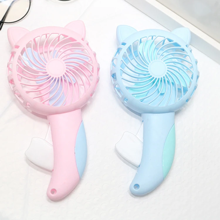 Лидер продаж мини портативный пластиковый веер ручной домашний милые Мультяшные игрушки подарок Ручной