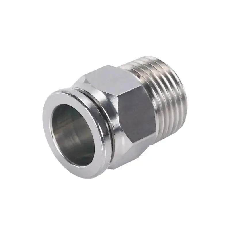 Hydraulic Stainless Steel Pipe Fitting BSPT BSPP SAE NPT Male Thread socket welded Hex Nipple