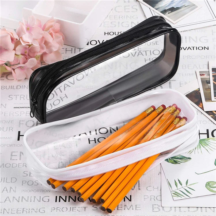 Hot Sale Transparent PVC Cosmetic Bag PVC Pouch Clear Pencil Pouch For Kids Pen Pouch Organizer Women