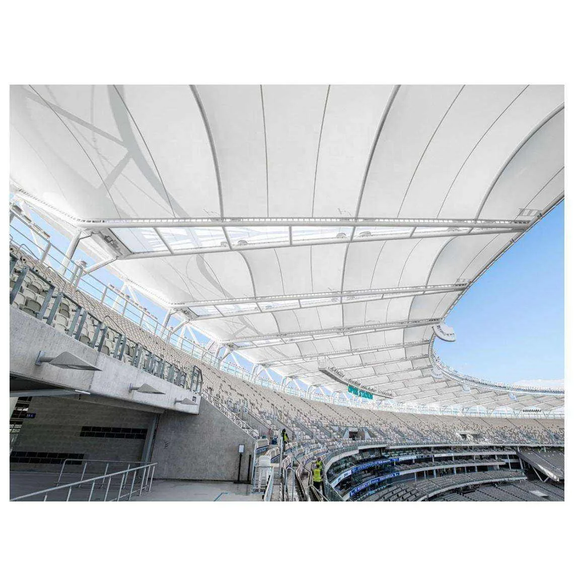 Customized Pvdf/Ptfe/Etfe membrane structure building sunshade mesh layout sports hall  stadium