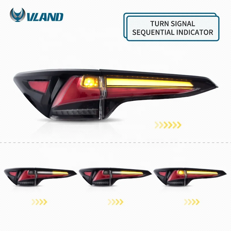 VVLAND Factory Wholesale Tail Light Led Car Lamp For Toyota Fortuner 2017-2021 Accessories Auto Lighting System Sequential Synth