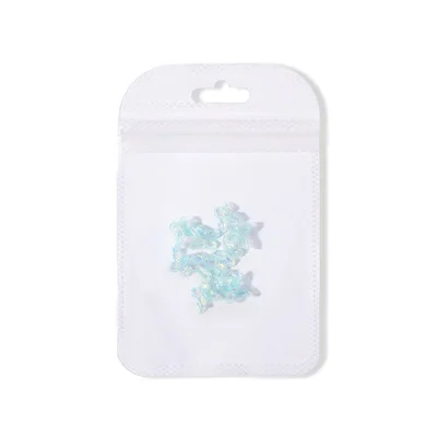 ND896 10pcs Double Crystal Butterfly Design 3D Nail Charms Resin Manicure Jewelry Accessories For Nail Art Decoration