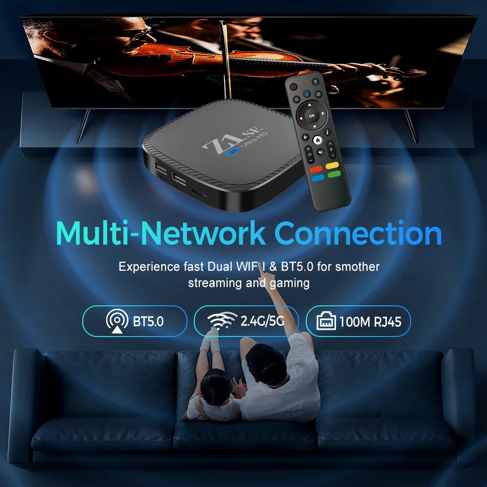 Hot new product Z1 se smart Android box new ATV box with BT remote RAM 1/2GB ROM 8/16GB IPTV set top box Awinner H313 hot chip