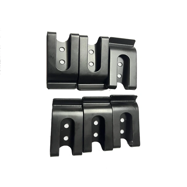 Customl Stamping Spring Clips Stainless Steel Sheet Metal Metal Belt Clip with black color