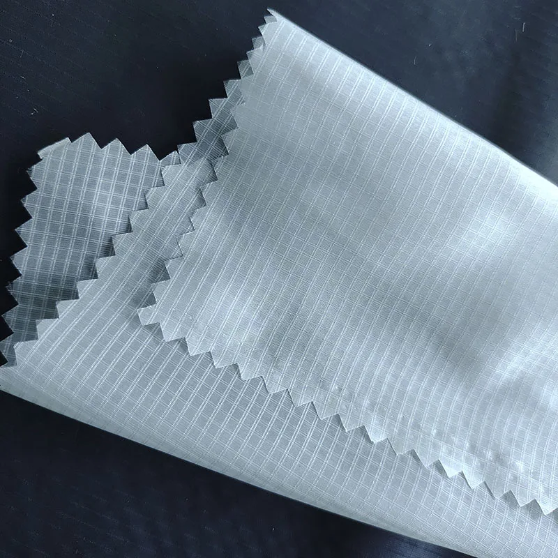 7D 10D 15D 20D Ultralight Ripstop Nylon Fabric Transparent Waterproof Nylon Rip-stop Fabric PU Coated