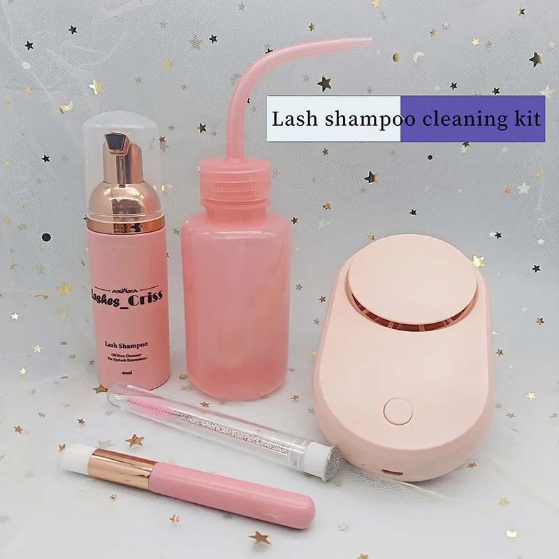 customized kit shampoo espuma 30ml tear free  lashes matte lash shampoo rose extract bottle  lilac biodegradable packaging