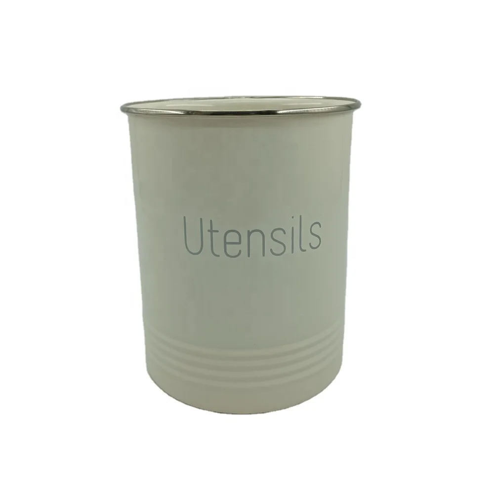 Customized Customized Retro Farmhouse Kitchen Countertop Fork Knife Utensil Caddy Metal Organizer Utensil Holder